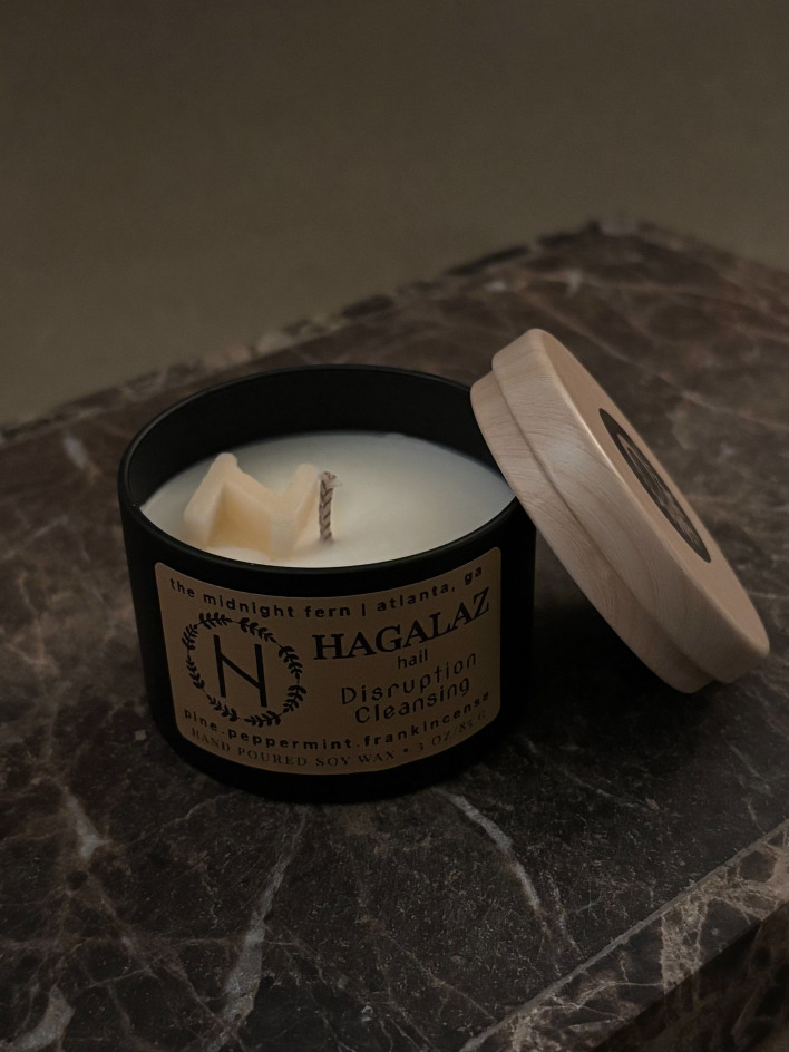 travel candle tin reflective